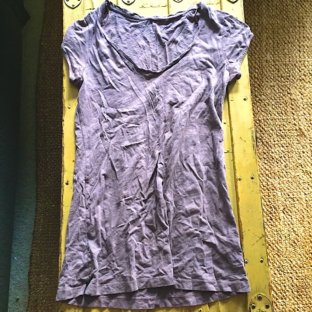NWOT HM H&M 💯% COTTON STRETCH SS V NECK TOP S